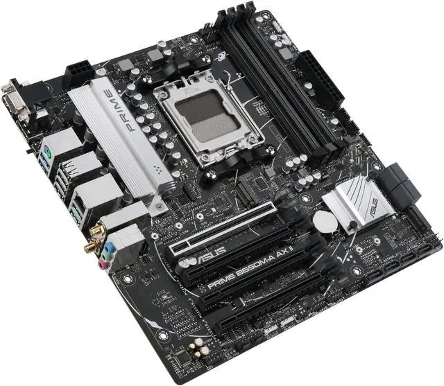 Alt view image 6 of 6 - ASUS Prime B650M-A AX II AMD B650(Ryzen 7000) Micro-ATX motherboard(DDR5 6400+(OC) , PCIe 5.0 M.2 support, 2.5Gb Ethernet, Wi-Fi 6, DisplayPort, HDMI,USB 3.2 Gen 2 ports, front USB 3.2 Gen 1 Type-C, BIOS FlashBack, CEC Tier II ready)