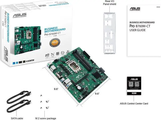 Alt view image 5 of 5 - ASUS Pro B760M-CT-CSM Intel socket LGA1700 for 13th&12th Gen Intel processors mATX commercial motherboard,DDR5,PCIe 4.0,two M.2 PCIe 4.0 slots, front USB 3.2 Gen 1 Type-C, dual Display ports, HDMI, D-Sub,TPM IC onboard, Q-LED Core