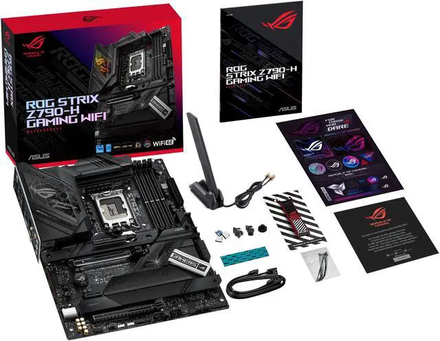 Alt view image 5 of 6 - ASUS ROG STRIX Z790-H Gaming (WiFi 6E) LGA 1700(Intel14th &13th&12th Gen) ATX gaming motherboard(DDR5 up to 7800 MT/s, PCIe 5.0 x16 SafeSlot with Q-Release, 4xPCIe 4.0 M.2 slots,USB 3.2 Gen 2x2 Type-C, front-panel connector, AI Motherboard)