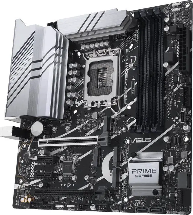 Alt view image 7 of 7 - ASUS Prime Z790M-Plus  LGA 1700(Intel 14th & 13th & 12th Gen) microATX motherboard (PCIe® 5.0, 3xM.2 slots, 10+1 DrMOS, DDR5,1 Gb LAN, DP, USB 3.2 Gen 2x2 Type-C®,front USB 3.2 Gen 1 Type-C®, Thunderbolt™ (USB4) support)