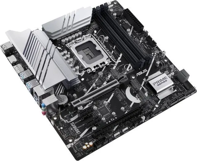 Alt view image 3 of 7 - ASUS Prime Z790M-Plus  LGA 1700(Intel 14th & 13th & 12th Gen) microATX motherboard (PCIe® 5.0, 3xM.2 slots, 10+1 DrMOS, DDR5,1 Gb LAN, DP, USB 3.2 Gen 2x2 Type-C®,front USB 3.2 Gen 1 Type-C®, Thunderbolt™ (USB4) support)