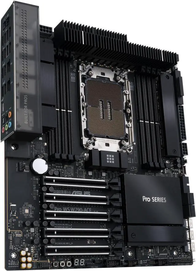 Alt view image 2 of 8 - ASUS Pro WS W790-ACE Intel® W790 (LGA 4677) CEB workstation motherboard, PCIe 5.0 x16, M.2, 10G and 2.5G LAN, Server-grade Remote Management, 12+1+1 power stages, front and Rear USB 3.2 Gen 2x2 Type-C