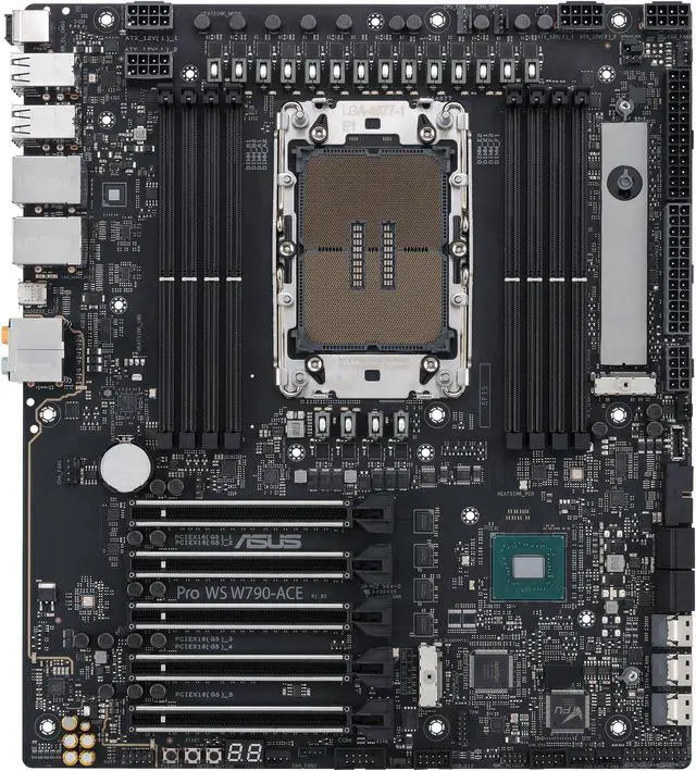 Alt view image 3 of 8 - ASUS Pro WS W790-ACE Intel® W790 (LGA 4677) CEB workstation motherboard, PCIe 5.0 x16, M.2, 10G and 2.5G LAN, Server-grade Remote Management, 12+1+1 power stages, front and Rear USB 3.2 Gen 2x2 Type-C