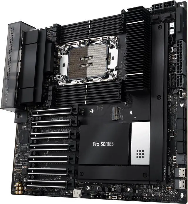 Alt view image 2 of 8 - ASUS Pro WS W790 SAGE SE Intel W790 (LGA 4677) CEB, PCIe 5.0,7 PCIe 5.0 x16 slots,M.2 PCIe 4.0 slots,12+1+1 DrMOS, DDR5 R-DIMM, Dual 10G BMC LAN, LAN Server-grade Remote Management, 14+1+1 power stages, front and Rear USB 3.2 Gen 2x2 Type C