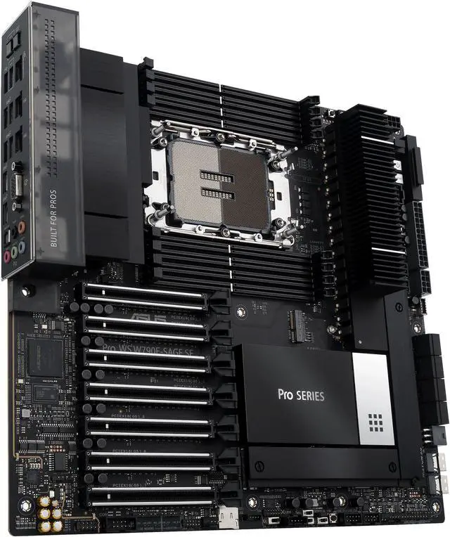 Alt view image 3 of 8 - ASUS Pro WS W790 SAGE SE Intel W790 (LGA 4677) CEB, PCIe 5.0,7 PCIe 5.0 x16 slots,M.2 PCIe 4.0 slots,12+1+1 DrMOS, DDR5 R-DIMM, Dual 10G BMC LAN, LAN Server-grade Remote Management, 14+1+1 power stages, front and Rear USB 3.2 Gen 2x2 Type C