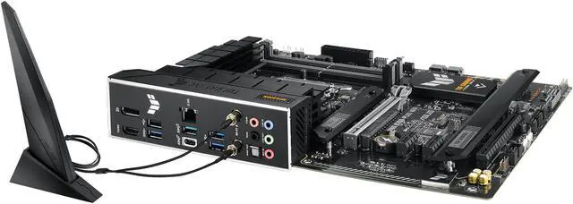 Alt view image 5 of 6 - ASUS TUF GAMING B760-PLUS WIFI Intel B760 (13th and 12th Gen) LGA 1700 ATX motherboard with PCIe 5.0, three PCIe 4.0 M.2 slots, DDR5, Realtek 2.5Gb Ethernet, DisplayPort, HDMI, SATA 6 Gbps, USB 3.2 Gen 2x2 Type-C, front USB 3.2 Gen 2 Type C