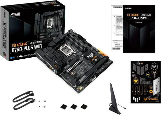 Alt view image 6 of 6 - ASUS TUF GAMING B760-PLUS WIFI Intel B760 (13th and 12th Gen) LGA 1700 ATX motherboard with PCIe 5.0, three PCIe 4.0 M.2 slots, DDR5, Realtek 2.5Gb Ethernet, DisplayPort, HDMI, SATA 6 Gbps, USB 3.2 Gen 2x2 Type-C, front USB 3.2 Gen 2 Type C