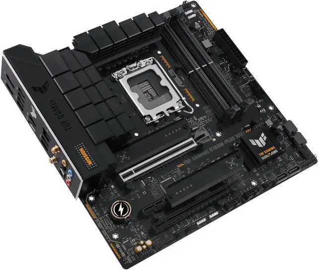Alt view image 6 of 9 - ASUS TUF GAMING B760M-PLUS WIFI Intel B760 (13th and 12th Gen)  LGA 1700 mATX motherboard with PCIe 5.0, 2xPCIe 4.0 M.2 slots, DDR5, Realtek 2.5Gb Ethernet, DisplayPort, HDMI, USB 3.2 Gen 2x2 Type-C