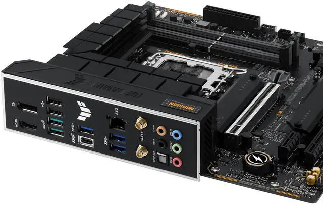 Alt view image 7 of 9 - ASUS TUF GAMING B760M-PLUS WIFI Intel B760 (13th and 12th Gen)  LGA 1700 mATX motherboard with PCIe 5.0, 2xPCIe 4.0 M.2 slots, DDR5, Realtek 2.5Gb Ethernet, DisplayPort, HDMI, USB 3.2 Gen 2x2 Type-C