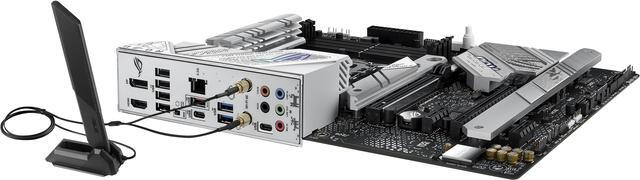 Alt view image 4 of 7 - ASUS ROG Strix B760-A Gaming WiFi Intel B760 (13th and 12th Gen) LGA 1700 white ATX motherboard, 12 + 1 power stages, DDR5, PCIe 5.0,three M.2 slots, WiFi 6E, USB 3.2 Gen 2x2 Type-C, and Aura Sync RGB