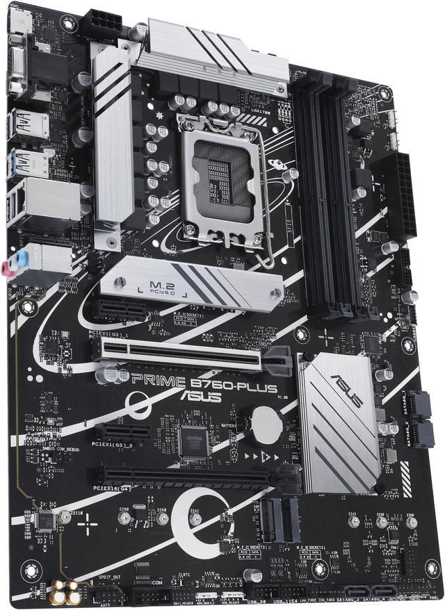 Alt view image 4 of 6 - ASUS Prime B760-PLUS Intel® B760(13th and 12th Gen) LGA 1700 ATX motherboard with PCIe 5.0, DDR5, 3x PCIe 4.0 M.2 slots, Realtek 2.5Gb Ethernet, DisplayPort, VGA, HDMI®, SATA 6 Gbps, USB 3.2 Gen 2x2 Type-C®, front USB 3.2 Gen 1 Type-C