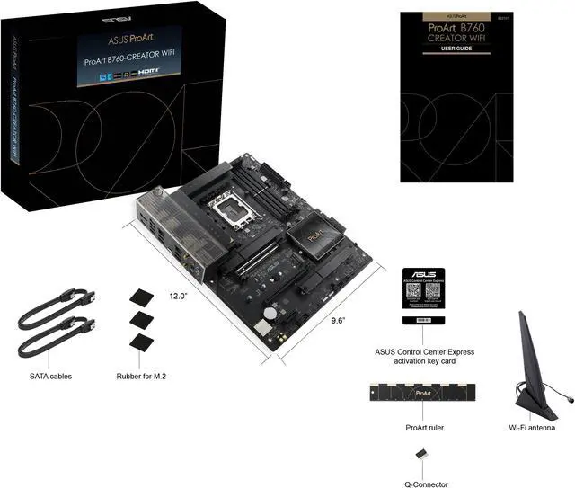 Alt view image 5 of 6 - ASUS ProArt B760-CREATOR WiFi Intel LGA 1700(13th and 12th Gen) ATX content creator motherboard, 12+1 power stages, DDR5, PCIe 5.0, three M.2 slots, 2.5 Gb & 1 Gb LAN, WiFi6,Thunderbolt™ (USB4) header