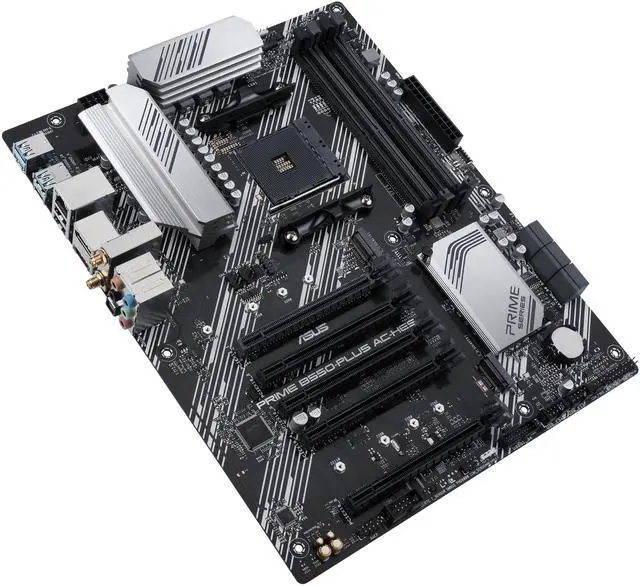 Alt view image 5 of 9 - ASUS Prime B550-PLUS AC-HES AMD AM4 (Ryzen 5000/4000G/3000) ATX Motherboard (PCIe 4.0, WiFi 5, Dual M.2, 1Gb LAN, USB 3.2 Gen 2 Type-C, HDMI/DP, Aura Sync ARGB)