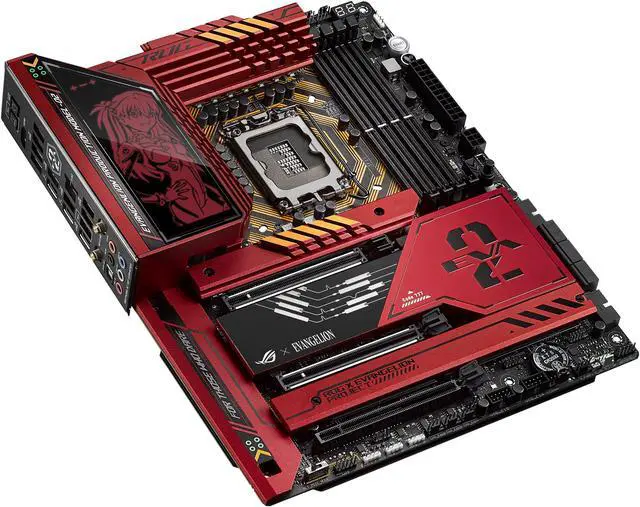 Alt view image 5 of 8 - ASUS ROG MAXIMUS Z790 HERO EVA-02 EDITION LGA 1700 (Intel 13th &12th Gen) ATX Gaming motherboard (DDR5, 5x M.2 slots, PCIe 5.0 NVMe SSD slot on Hyper M.2 Card, PCIe 5.0 x16, Wi-Fi 6E)