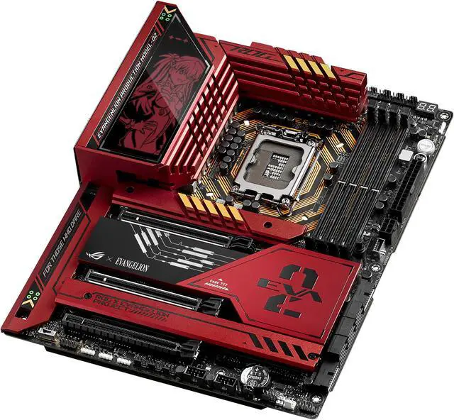 Alt view image 6 of 8 - ASUS ROG MAXIMUS Z790 HERO EVA-02 EDITION LGA 1700 (Intel 13th &12th Gen) ATX Gaming motherboard (DDR5, 5x M.2 slots, PCIe 5.0 NVMe SSD slot on Hyper M.2 Card, PCIe 5.0 x16, Wi-Fi 6E)