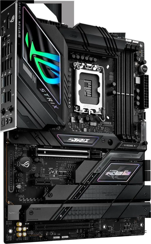 Alt view image 3 of 8 - ASUS ROG Strix Z790-F Gaming WiFi II  LGA 1700(Intel 14th &13th & 12th Gen)ATX gaming motherboard(DDR5,2.5 Gb LAN,5XM.2 slots with heatsinks,PCIe 5.0 x16 SafeSlot with Q-Release,WiFi 7,USB 20Gbps rear I/O port and front-panel connector.