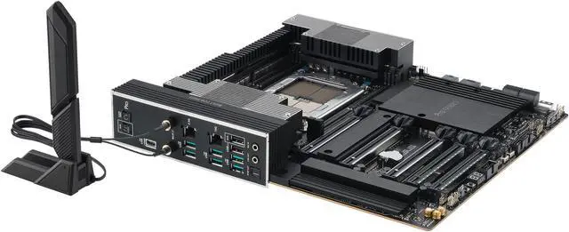 Alt view image 8 of 11 - ASUS Pro WS TRX50-SAGE WIFI CEB Workstation motherboard, AMD Ryzen™ Threadripper™ PRO 7000 WX-Series Processors,ECC R-DIMM DDR5, 36 power-stage, WiFi 7,PCIe 5.0 x 16, PCIe 5.0 M.2, 10 Gb and 2.5 Gb LAN, multi-GPU support.