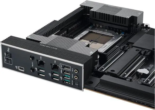 Alt view image 9 of 11 - ASUS Pro WS TRX50-SAGE WIFI CEB Workstation motherboard, AMD Ryzen™ Threadripper™ PRO 7000 WX-Series Processors,ECC R-DIMM DDR5, 36 power-stage, WiFi 7,PCIe 5.0 x 16, PCIe 5.0 M.2, 10 Gb and 2.5 Gb LAN, multi-GPU support.