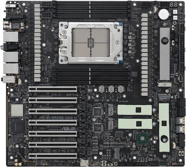 Alt view image 8 of 10 - ASUS Pro WS WRX90E-SAGE SE EEB Workstation motherboard, AMD Ryzen™ Threadripper™ PRO 7000 WX-Series Processors, ECC R-DIMM DDR5, 32 power-stage,7xPCIe 5.0 x 16, PCIe 5.0 M.2, 10 Gb and 2.5 Gb LAN