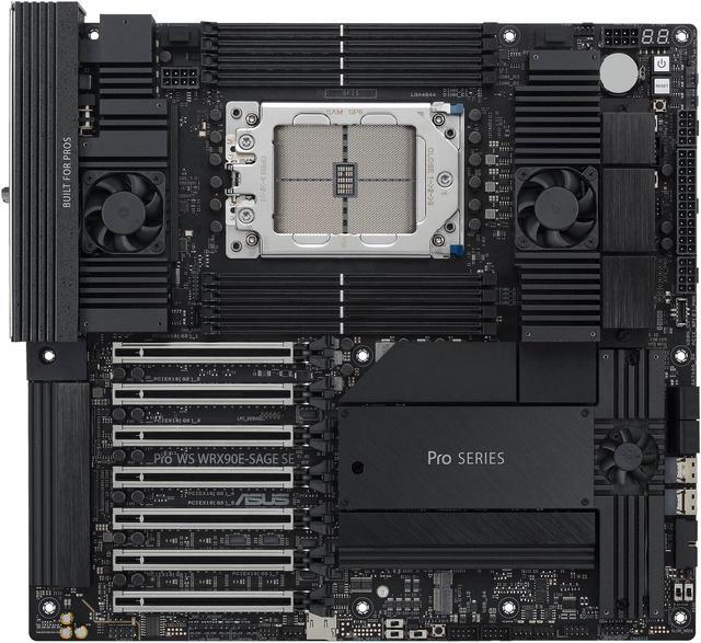Alt view image 9 of 10 - ASUS Pro WS WRX90E-SAGE SE EEB Workstation motherboard, AMD Ryzen™ Threadripper™ PRO 7000 WX-Series Processors, ECC R-DIMM DDR5, 32 power-stage,7xPCIe 5.0 x 16, PCIe 5.0 M.2, 10 Gb and 2.5 Gb LAN