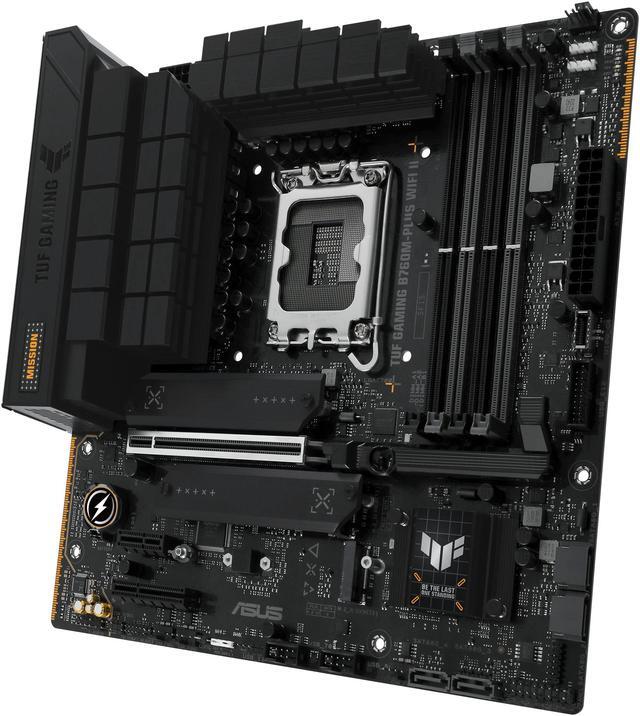 Alt view image 5 of 9 - TUF GAMING B760M-PLUS WIFI II Intel B760 LGA 1700 mATX motherboard with PCIe 5.0, three 4.0 M.2 slots, DDR5, WiFi 6E With Q-Antenna, Realtek 2.5Gb Ethernet, DisplayPort, HDMI™, SATA 6 Gbps, USB 20Gbps Type-C, front USB 10Gbps Type-C