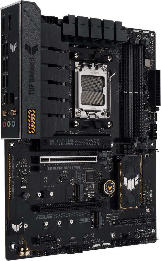 Alt view image 3 of 9 - ASUS TUF GAMING B650-E WIFI AMD B650 AM5 ATX motherboard, DDR5, 8+2 teamed power stages, PCIe 5.0, a PCIe 5.0 M.2 slot, Realtek 2.5 Gb Ethernet, Wi-Fi 6E, HDMI, DisplayPort, front USB 20Gbps Type-C