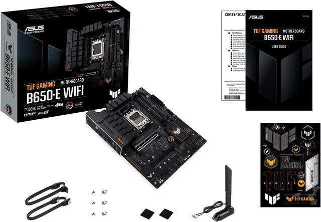 Alt view image 9 of 9 - ASUS TUF GAMING B650-E WIFI AMD B650 AM5 ATX motherboard, DDR5, 8+2 teamed power stages, PCIe 5.0, a PCIe 5.0 M.2 slot, Realtek 2.5 Gb Ethernet, Wi-Fi 6E, HDMI, DisplayPort, front USB 20Gbps Type-C
