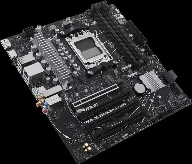 Alt view image 4 of 6 - ASUS Prime B650M-A AX6 AMD B650 (Ryzen AM5) mATX Motherboard (DDR5, PCIe 5.0 M.2, Triple M.2, WiFi 6, USB 10Gbps Type-C, DP/HDMI, BIOS FlashBack, Aura Sync)
