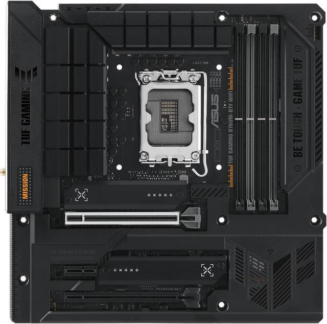 Alt view image 2 of 11 - ASUS TUF GAMING B760M-BTF WIFI Intel® B760 (LGA 1700) mATX motherboard with DDR5, PCIe 5.0, three PCIe 4.0 M.2 slots, 12+1 DrMOS, Intel® Wi-Fi 6, Realtek 2.5Gb Ethernet, DisplayPort, HDMI