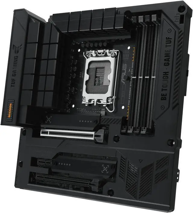 Alt view image 4 of 11 - ASUS TUF GAMING B760M-BTF WIFI Intel® B760 (LGA 1700) mATX motherboard with DDR5, PCIe 5.0, three PCIe 4.0 M.2 slots, 12+1 DrMOS, Intel® Wi-Fi 6, Realtek 2.5Gb Ethernet, DisplayPort, HDMI