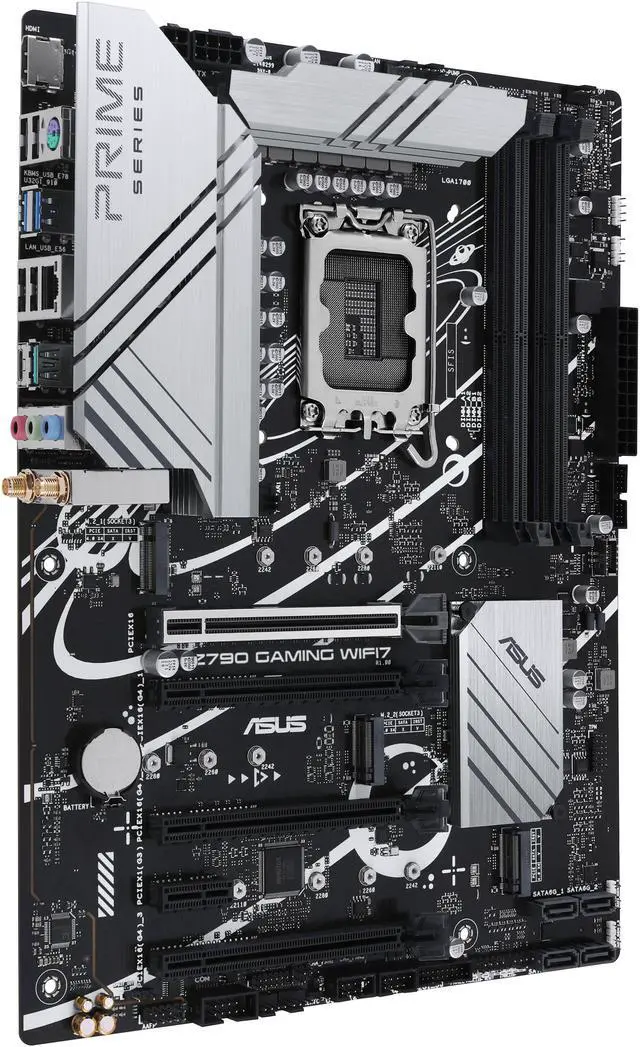 Alt view image 3 of 9 - ASUS Z790 GAMING WIFI7 LGA 1700 ATX motherboard with PCIe 5.0, three M.2 slots, 14+1 DrMOS, DDR5, WIFI 7, Realtek 1Gb LAN, HDMI TM, USB 3.2 Gen 2x2 Type-C, front USB 3.2 Gen 1 Type-C, Thunderbolt USB4