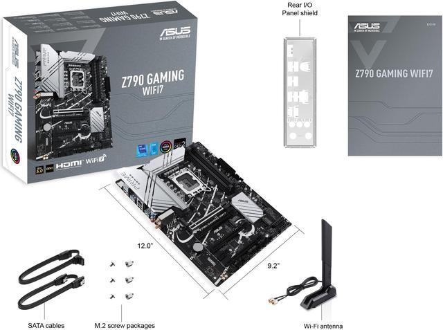 Alt view image 9 of 9 - ASUS Z790 GAMING WIFI7 LGA 1700 ATX motherboard with PCIe 5.0, three M.2 slots, 14+1 DrMOS, DDR5, WIFI 7, Realtek 1Gb LAN, HDMI TM, USB 3.2 Gen 2x2 Type-C, front USB 3.2 Gen 1 Type-C, Thunderbolt USB4