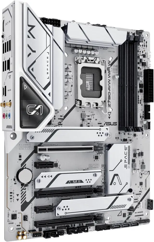 Alt view image 5 of 10 - ASUS Z790-AYW WIFI W Intel Z790 (LGA 1700) ATX motherboard with PCIe 4.0, 3x M.2 slots, 12+1 DrMOS, DDR5, WIFI 6, 2.5Gb LAN, USB 10Gbps Type-C, Thunderbolt (USB4), Aura Sync, Armoury Crate