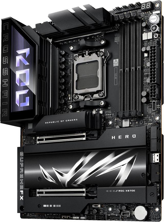 Alt view image 5 of 13 - ASUS ROG CROSSHAIR X870E HERO AMD X870E AM5 ATX motherboard, Advanced AI PC ready, 18+2+2 power stages, DDR5, PCIe 5.0, 5x M.2, Wi-Fi 7, USB4, AI Overclocking, Core Flex, PCIe Slot Q-Release Slim