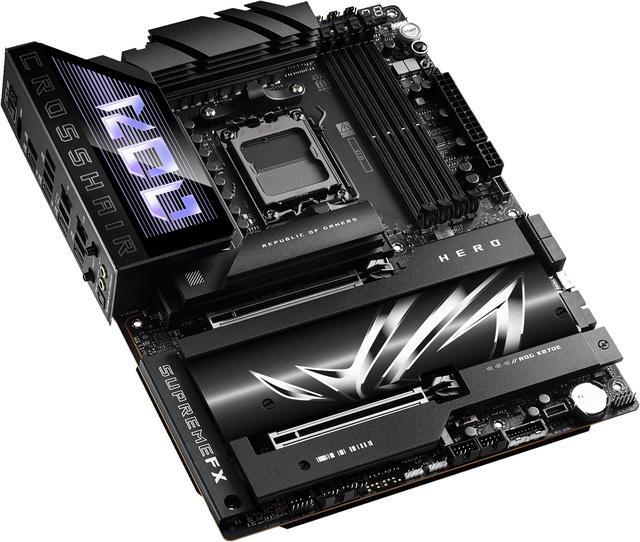 Alt view image 6 of 13 - ASUS ROG CROSSHAIR X870E HERO AMD X870E AM5 ATX motherboard, Advanced AI PC ready, 18+2+2 power stages, DDR5, PCIe 5.0, 5x M.2, Wi-Fi 7, USB4, AI Overclocking, Core Flex, PCIe Slot Q-Release Slim