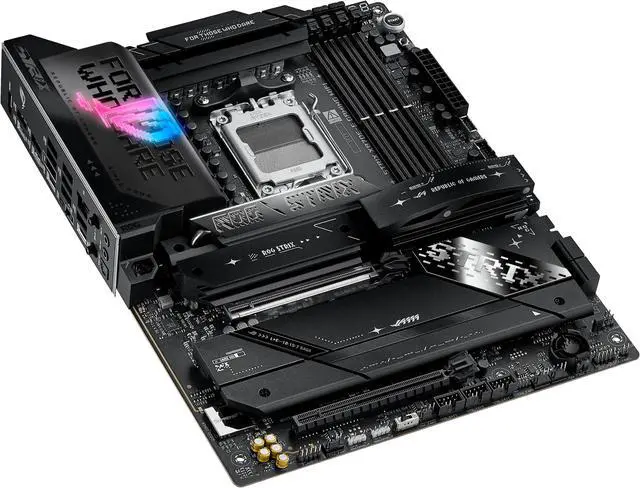 Alt view image 9 of 15 - ASUS ROG STRIX X870E-E GAMING WIFI AMD AM5 X870 ATX motherboard 18+2+2 power stages, Dynamic OC Switcher, Core Flex, DDR5 AEMP, WiFi 7, 5x M.2, PCIe 5.0, Q-Release Slim, USB4, AI OCing & Networking