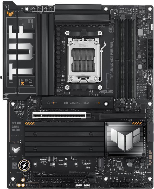 Alt view image 3 of 13 - ASUS TUF GAMING X870-PLUS WIFI AMD AM5 X870 ATX motherboard, 16+2+1, 80A SPS power stages, DDR5, PCIe 5.0 Ready, four M.2 slots, Wi-Fi 7, 2.5Gb LAN, HDMI, USB4 40Gbps, SATA 6 Gbps, USB 20Gbps Type-C
