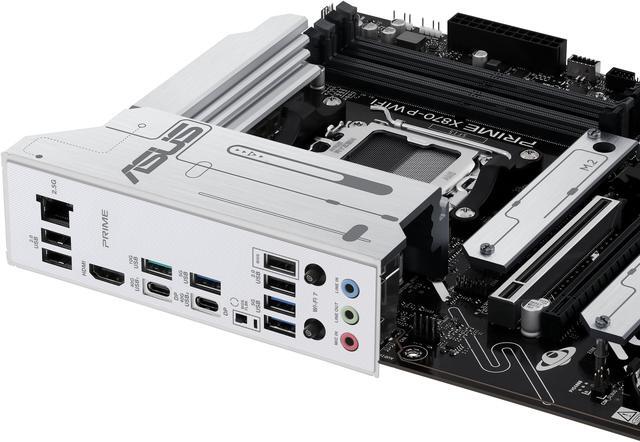 Alt view image 9 of 12 - ASUS PRIME X870-P WIFI AMD AM5 X870 ATX motherboard 14+2+1 80A DrMOS power stages, DDR5, PCIe 5.0 , PCIe 5.0 x16, Q-Release, 4x M.2 , Wi-Fi 7, Q-Antenna, 2.5Gb LAN, USB4, USB Type-C, BIOS FlashBack