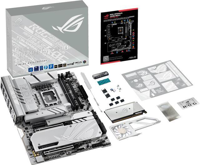 Alt view image 4 of 13 - ASUS ROG MAXIMUS Z890 APEX Intel® Z890 LGA 1851 ATX motherboard, Advanced AI PC-ready, 22+2+1+2 stages, DDR5, WiFi 7, 5G LAN, 3x PCIe® 5.0 M.2, Thunderbolt™ 4, USB Type-C®, AI OC, Cooling & Networking