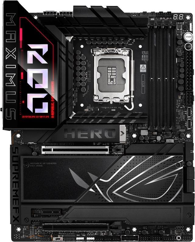 Alt view image 3 of 13 - ASUS ROG MAXIMUS Z890 HERO Intel® Z890 LGA 1851 ATX motherboard, Advanced AI PC-ready, 22+2+1+2 stages, DDR5, WiFi 7, 3x PCIe® 5.0 M.2, Thunderbolt™ 4, USB Type-C®, AI Overclocking/Cooling/Networking