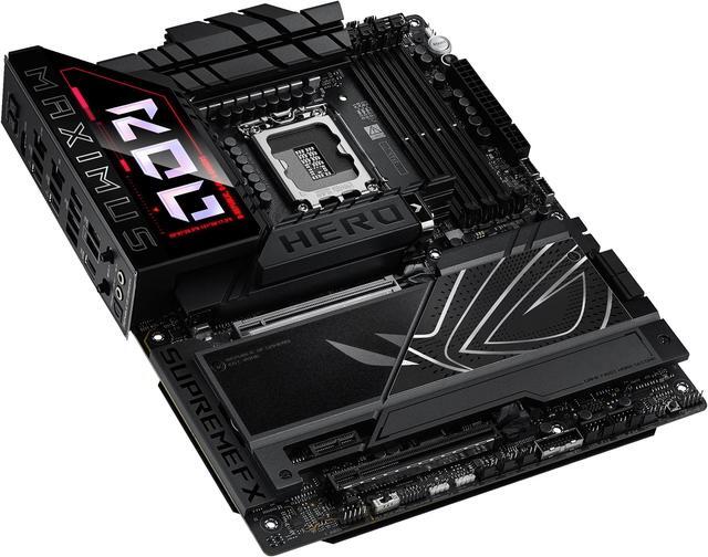 Alt view image 4 of 13 - ASUS ROG MAXIMUS Z890 HERO Intel® Z890 LGA 1851 ATX motherboard, Advanced AI PC-ready, 22+2+1+2 stages, DDR5, WiFi 7, 3x PCIe® 5.0 M.2, Thunderbolt™ 4, USB Type-C®, AI Overclocking/Cooling/Networking