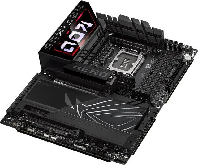 Alt view image 5 of 13 - ASUS ROG MAXIMUS Z890 HERO Intel® Z890 LGA 1851 ATX motherboard, Advanced AI PC-ready, 22+2+1+2 stages, DDR5, WiFi 7, 3x PCIe® 5.0 M.2, Thunderbolt™ 4, USB Type-C®, AI Overclocking/Cooling/Networking