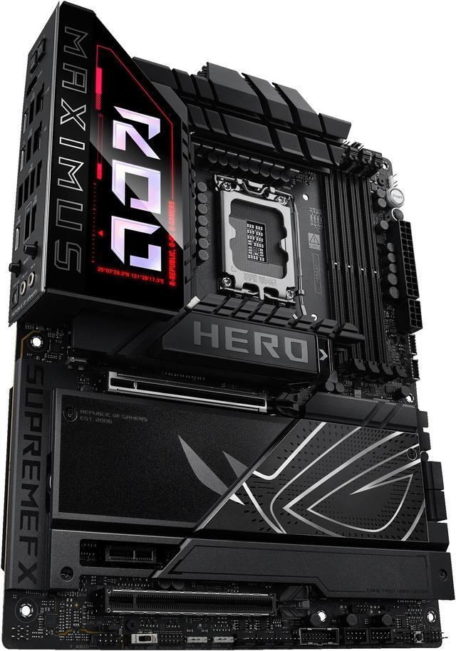 Alt view image 8 of 13 - ASUS ROG MAXIMUS Z890 HERO Intel® Z890 LGA 1851 ATX motherboard, Advanced AI PC-ready, 22+2+1+2 stages, DDR5, WiFi 7, 3x PCIe® 5.0 M.2, Thunderbolt™ 4, USB Type-C®, AI Overclocking/Cooling/Networking