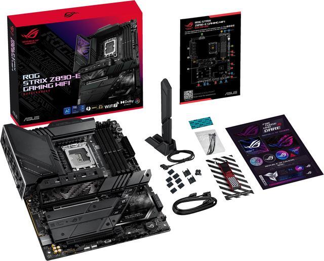 Alt view image 3 of 12 - ASUS ROG STRIX Z890-E GAMING WIFI Intel® Z890 LGA 1851 ATX motherboard, Advanced AI PC-ready, 18+2+1+2 stages, DDR5, WiFi 7, 7x M.2, Thunderbolt™ 4, USB Type-C®, AI Overclocking, Cooling & Networking