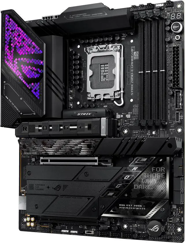 Alt view image 4 of 12 - ASUS ROG STRIX Z890-E GAMING WIFI Intel® Z890 LGA 1851 ATX motherboard, Advanced AI PC-ready, 18+2+1+2 stages, DDR5, WiFi 7, 7x M.2, Thunderbolt™ 4, USB Type-C®, AI Overclocking, Cooling & Networking