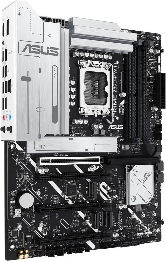Alt view image 3 of 9 - ASUS PRIME Z890-P WIFI Z890 LGA 1851 ATX motherboard, Intel® Core™ Ultra Series 2 Ready, Advanced AI PC-ready, 14+1+1+2 power stage, DDR5, PCIe® 5.0, Thunderbolt™ 4 USB Type-C®, 4x M.2, Wi-Fi 7, 2.5Gb