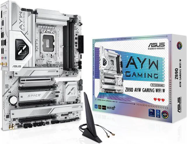 Alt view image 3 of 11 - ASUS Z890 AYW GAMING WIFI W ATX Z890 motherboard, Intel Core Ultra Series 2 Ready, Advanced AI PC-ready, 16+1+2+1 stages, DDR5, PCIe 5.0, Thunderbolt 4, USB Type-C, 4 x M.2, Wi-Fi 7,  2.5Gb LAN