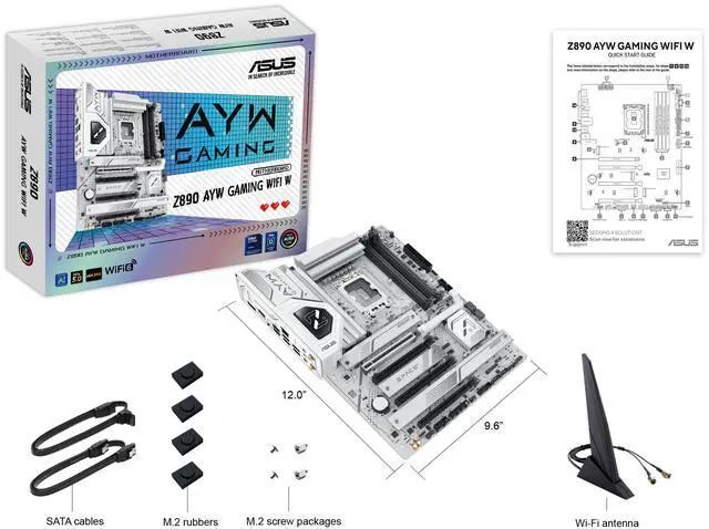 Alt view image 12 of 11 - ASUS Z890 AYW GAMING WIFI W ATX Z890 motherboard, Intel Core Ultra Series 2 Ready, Advanced AI PC-ready, 16+1+2+1 stages, DDR5, PCIe 5.0, Thunderbolt 4, USB Type-C, 4 x M.2, Wi-Fi 7,  2.5Gb LAN