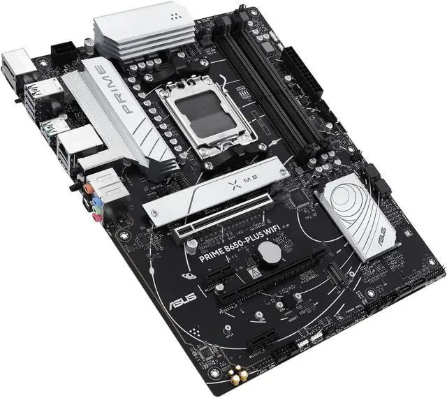 Alt view image 7 of 10 - ASUS PRIME B650-PLUS WIFI AMD B650 AM5 Ryzen™ Desktop 9000 8000 & 7000 ATX motherboard, DDR5, PCIe 5.0 M.2, 2.5Gb LAN, WIFI 6E, HDMI™, SATA 6 Gbps, USB Type-C®, BIOS FlashBack™, Thunderbolt™ 4 Header