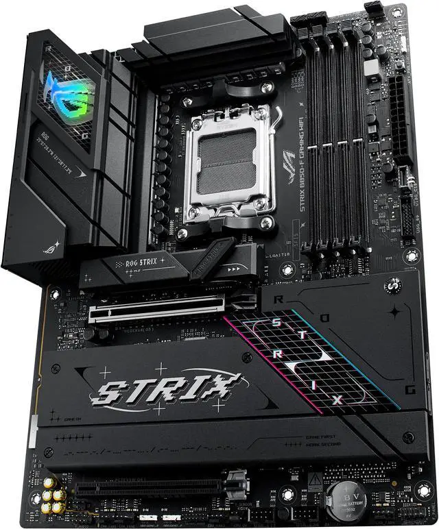 Alt view image 5 of 13 - ASUS ROG STRIX B850-F GAMING WIFI AMD AM5 B850-F ATX motherboard 16+2+2 power stages, AI PC, DDR5 AEMP, WiFi 7, 4x M.2, PCIe 5.0, total support of 19 USB, 20Gbps Type-C, AI Networking II, Aura Sync